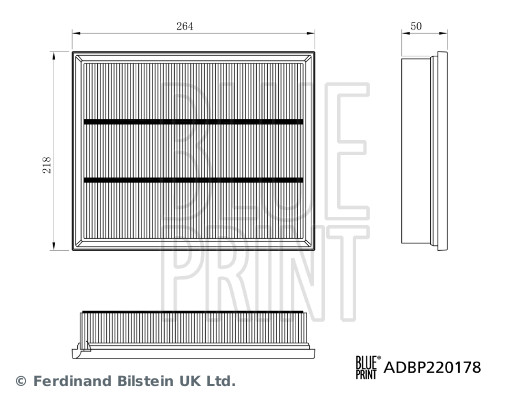 Luchtfilter Blue Print ADBP220178