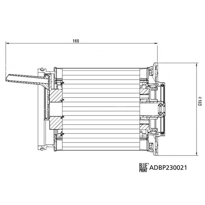 Brandstoffilter Blue Print ADBP230021