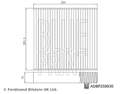 Blue Print Interieurfilter ADBP250030