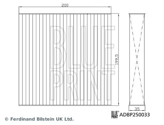 Blue Print Interieurfilter ADBP250033