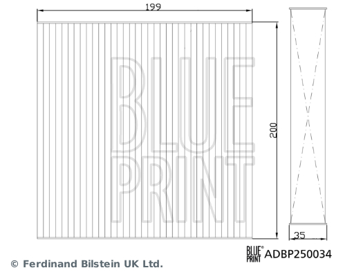 Blue Print Interieurfilter ADBP250034