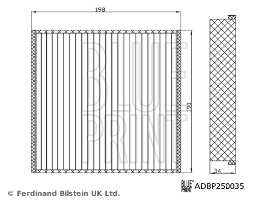 Blue Print Interieurfilter ADBP250035