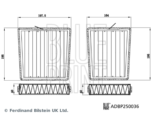 Blue Print Interieurfilter ADBP250036