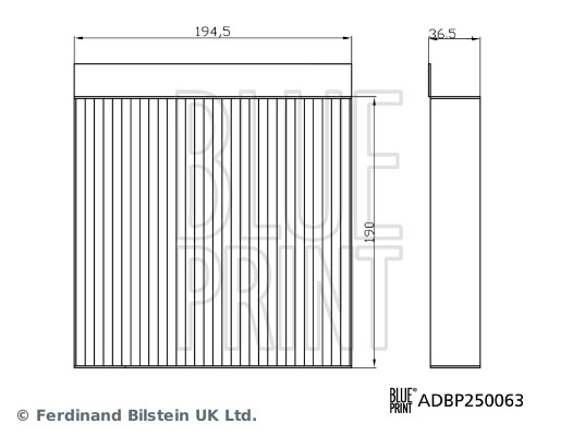 Blue Print Interieurfilter ADBP250063