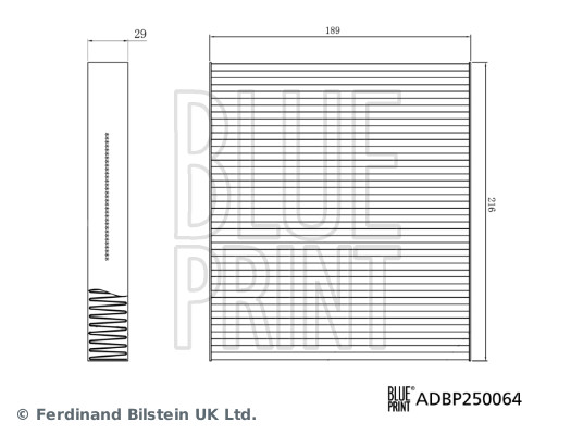 Blue Print Interieurfilter ADBP250064