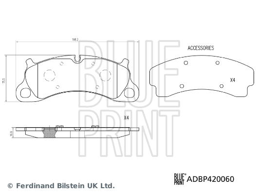 Blue Print Remblokset ADBP420060