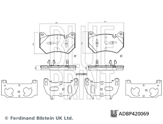 Blue Print Remblokset ADBP420069