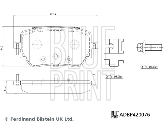 Blue Print Remblokset ADBP420076