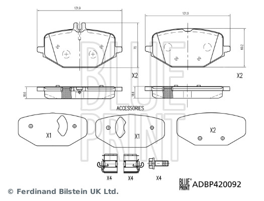 Blue Print Remblokset ADBP420092