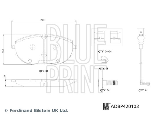 Blue Print Remblokset ADBP420103