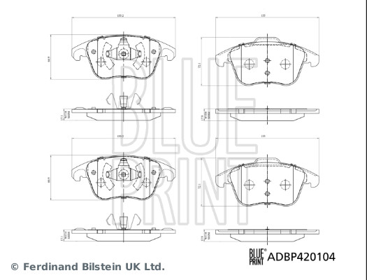 Blue Print Remblokset ADBP420104