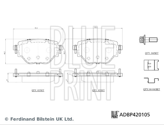 Blue Print Remblokset ADBP420105