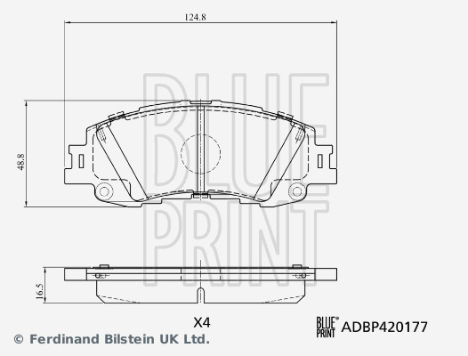 Remblokkenset, schijfrem Blue Print ADBP420177