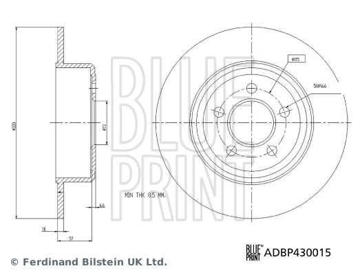 Blue Print Remschijven ADBP430015