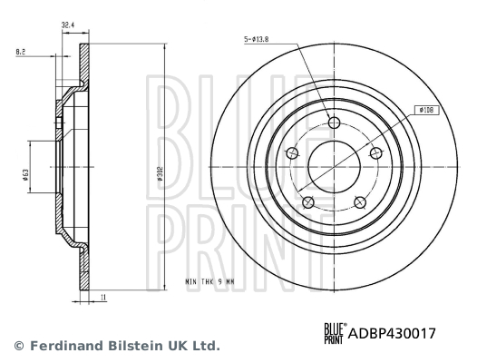 Blue Print Remschijven ADBP430017