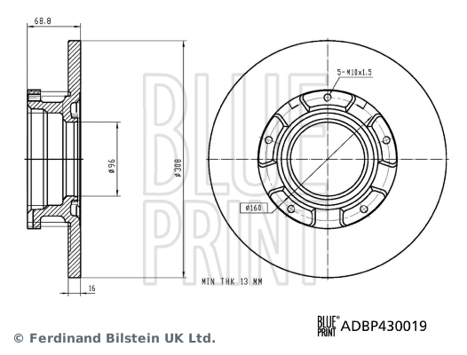 Blue Print Remschijven ADBP430019