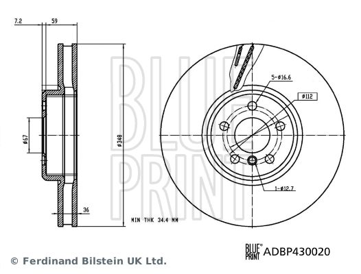 Blue Print Remschijven ADBP430020