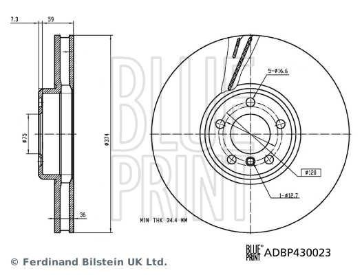 Blue Print Remschijven ADBP430023