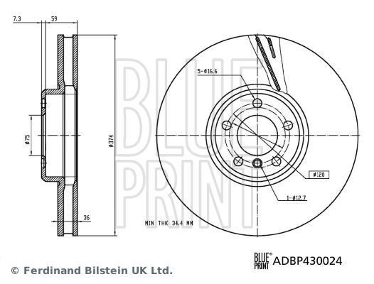 Blue Print Remschijven ADBP430024