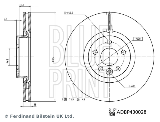 Blue Print Remschijven ADBP430028