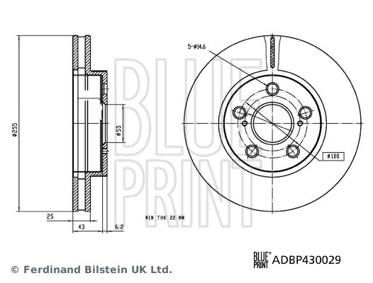 Blue Print Remschijven ADBP430029