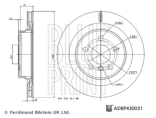 Blue Print Remschijven ADBP430031