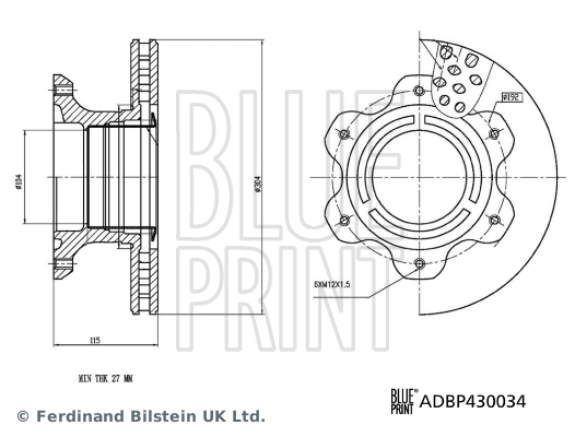 Blue Print Remschijven ADBP430034