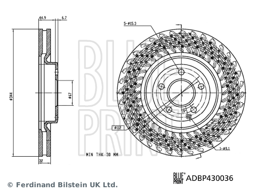 Blue Print Remschijven ADBP430036