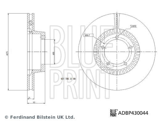 Blue Print Remschijven ADBP430044