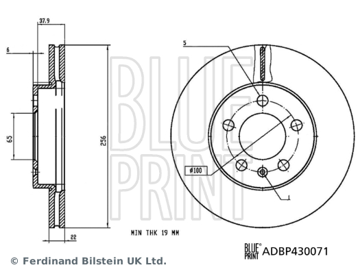 Blue Print Remschijven ADBP430071