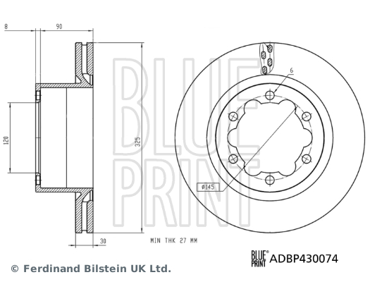 Blue Print Remschijven ADBP430074