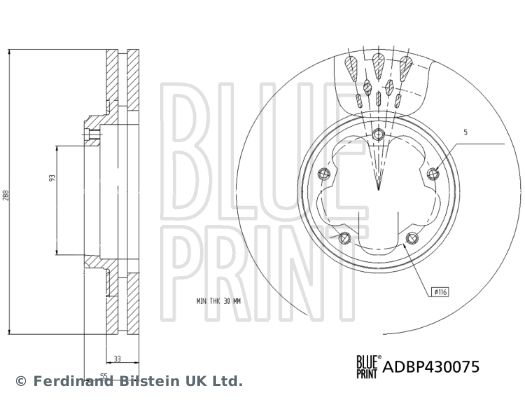 Blue Print Remschijven ADBP430075