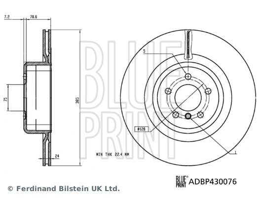 Blue Print Remschijven ADBP430076