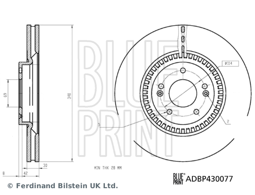 Blue Print Remschijven ADBP430077