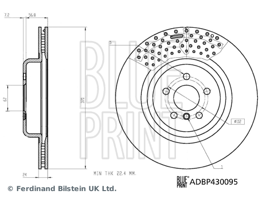 Blue Print Remschijven ADBP430095