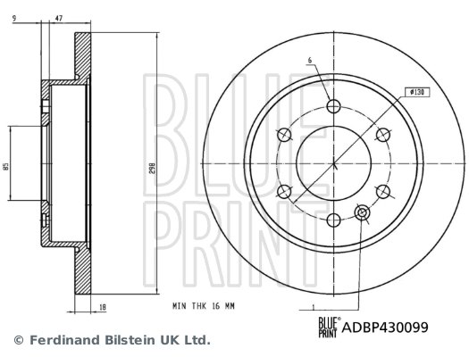 Blue Print Remschijven ADBP430099