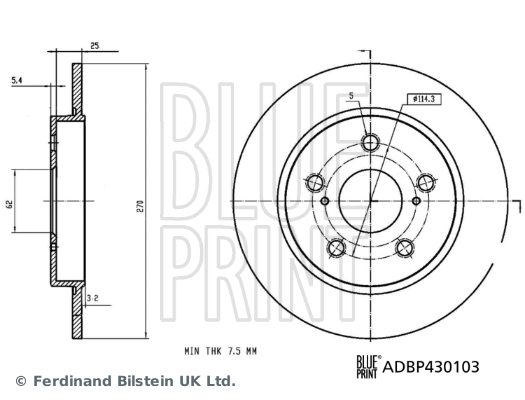 Blue Print Remschijven ADBP430103
