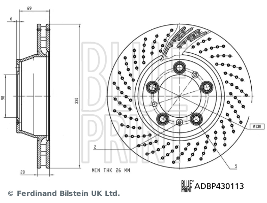 Blue Print Remschijven ADBP430113