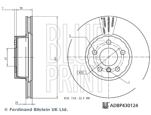 Blue Print Remschijven ADBP430124