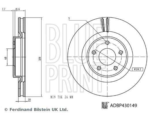 Blue Print Remschijven ADBP430149