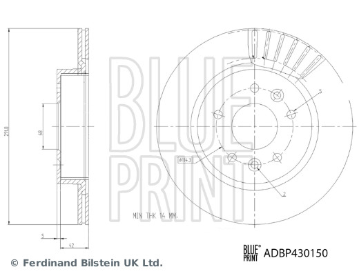 Blue Print Remschijven ADBP430150