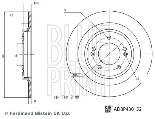 Blue Print Remschijven ADBP430152