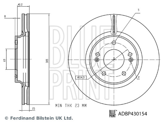 Blue Print Remschijven ADBP430154