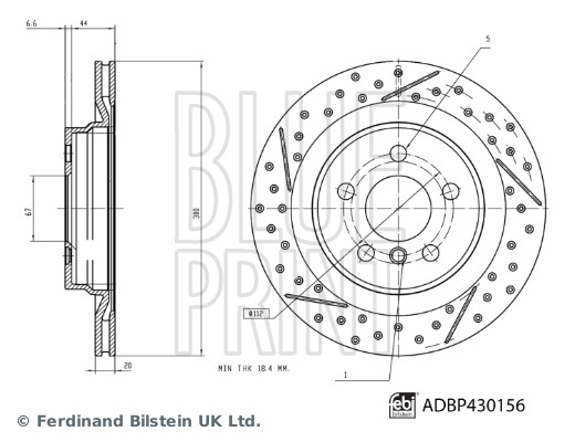 Blue Print Remschijven ADBP430156