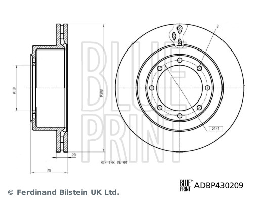 Remschijf Blue Print ADBP430209