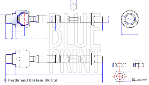 Blue Print Axiaal gewricht / spoorstang ADBP870094