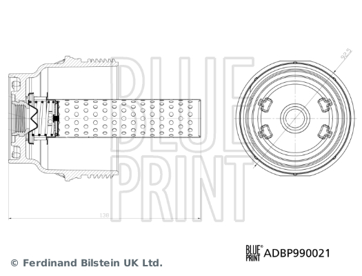 Blue Print Oliefilterhuis deksel ADBP990021