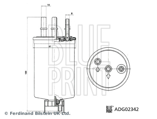 Blue Print Brandstoffilter ADG02342