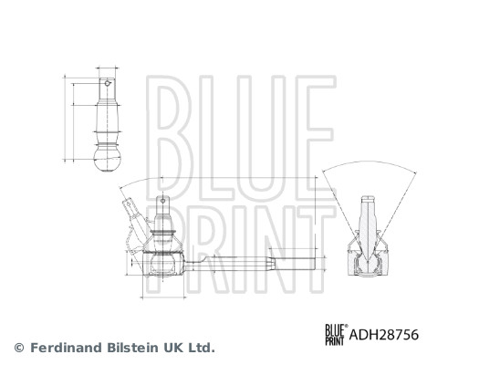 Blue Print Spoorstangeind / Stuurkogel ADH28756