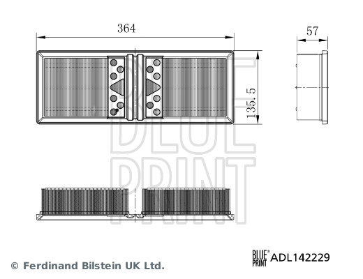 Blue Print Luchtfilter ADL142229